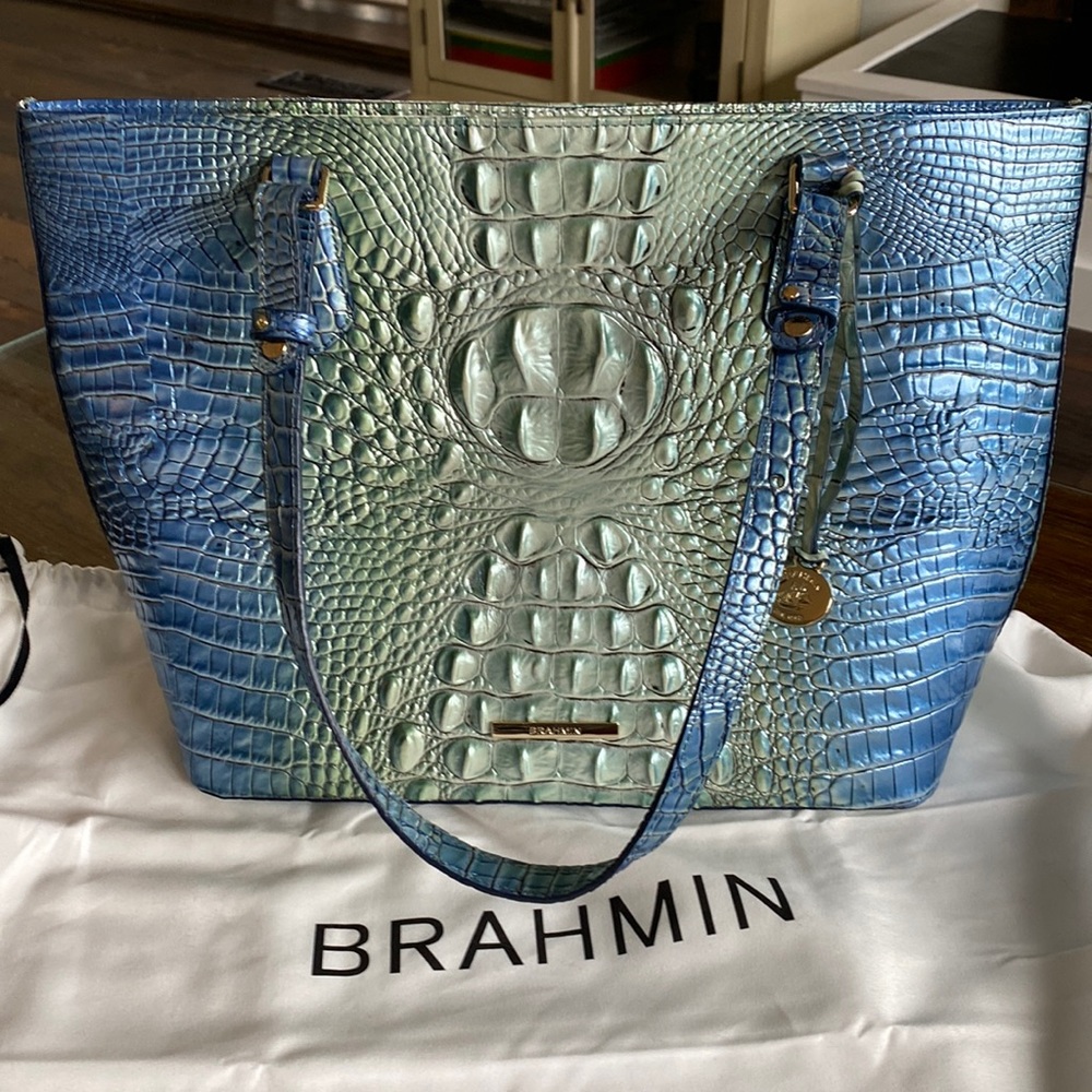Authentic Brahmin bag with dust bag and registration card.